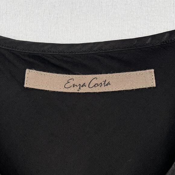 ENZA COSTA Viscose Bias Mini Slip Dress Womens Small Black Strappy Tank NEW - Picture 9 of 13